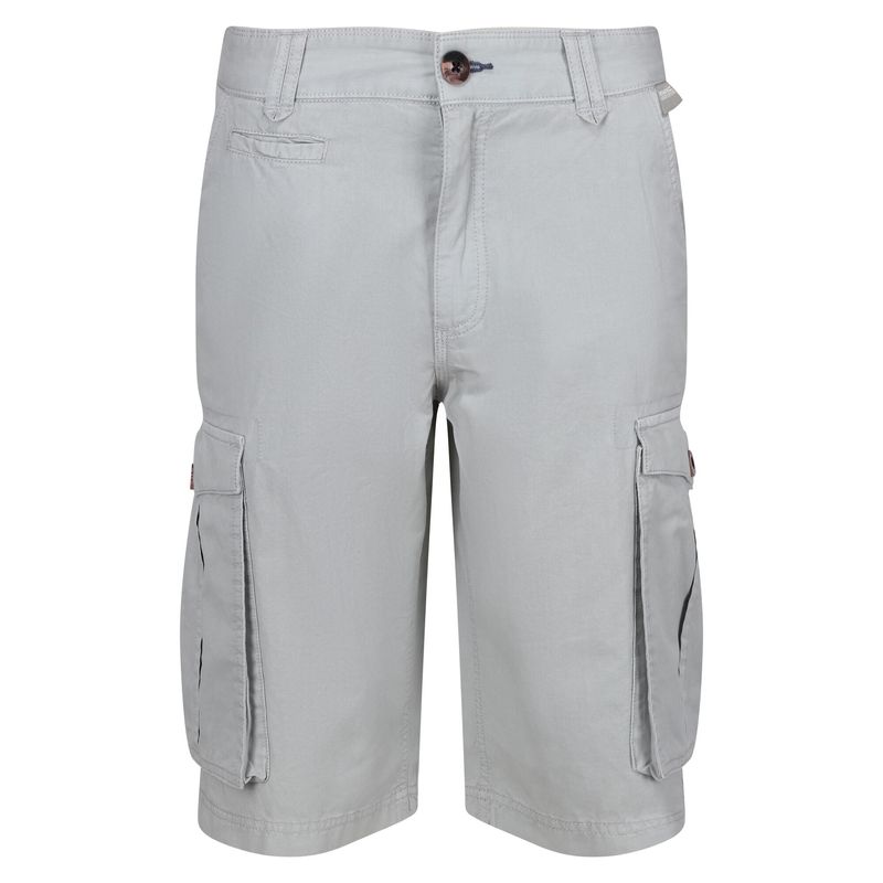 Regatta Mens Shorebay Vintage Cargo Shorts  Silver Grey